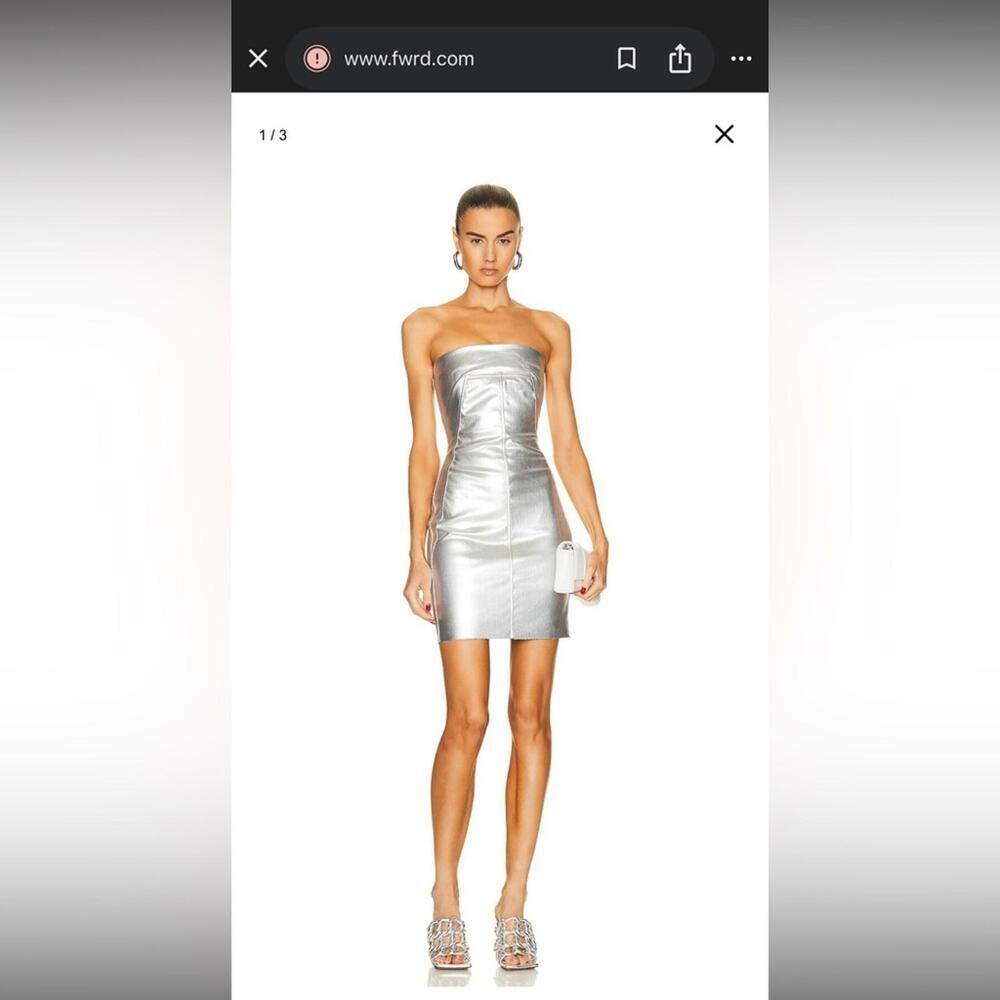 Rick Owens Metallic Strapless Dress